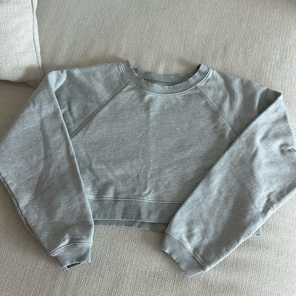 DAILY DRILLS Cropped Oversized Sweatshirt